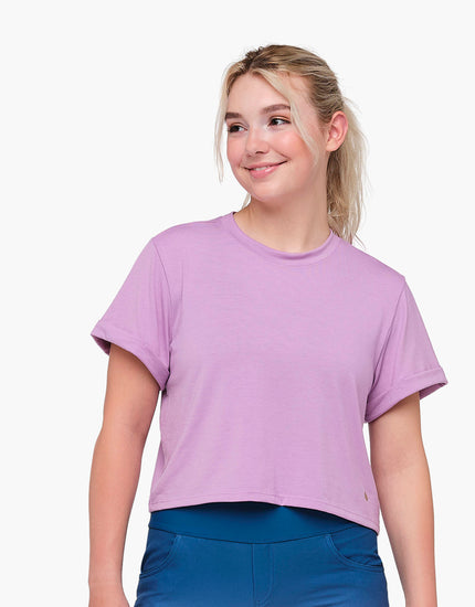 SHREDLY Women's Cropped Tee : Wisteria