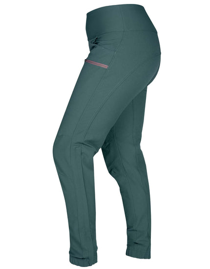 SHREDLY Women's Limitless - Stretch Waistband High - Rise Pant : Deep Sea Green