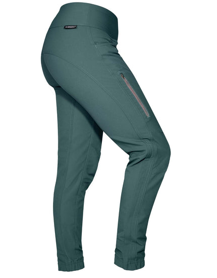 SHREDLY Women's Limitless - Stretch Waistband High - Rise Pant : Deep Sea Green