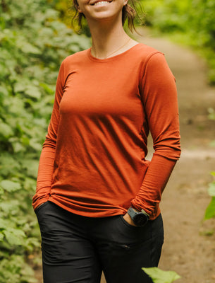 SHREDLY Women's Long Sleeve : Terracotta