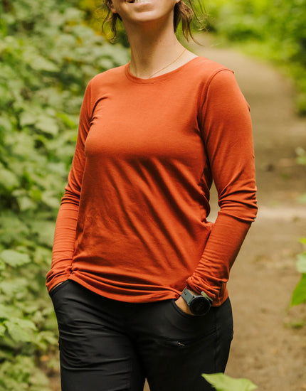 SHREDLY Women's Long Sleeve : Terracotta