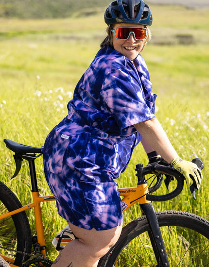 SHREDLY Women's Trail Romper : Midnight Tie Dye