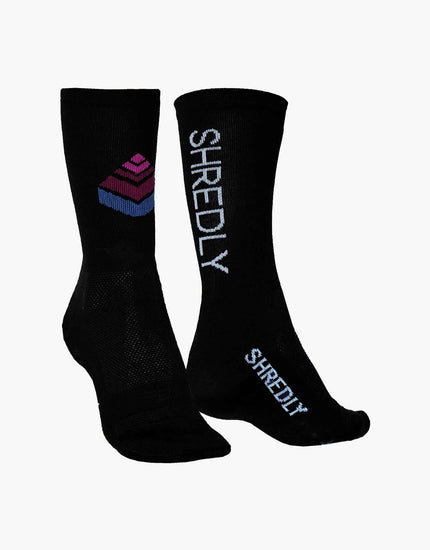 SHREDLY Women's Sock 6 : Black/Logo