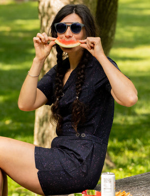 SHREDLY Women's Trail Romper : Galaxy Splatter