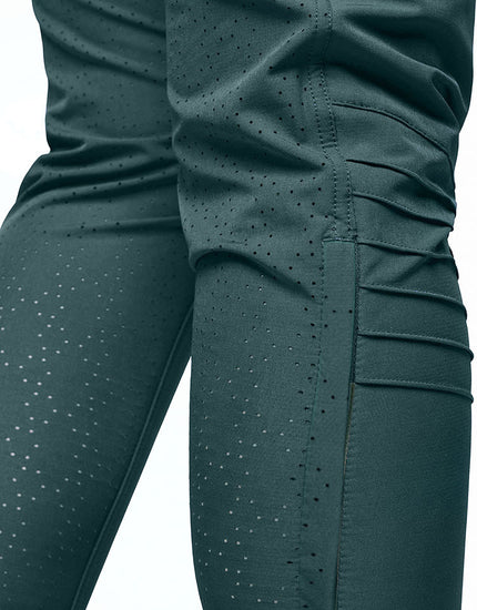 SHREDLY Women's Vented - All Time - Zipper Snap Mid - Rise Pant : Deep Sea Green