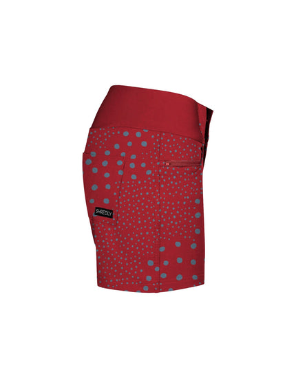 SHREDLY Women's All Time 5" - Zipper Snap Mid-Rise Short : Dottie