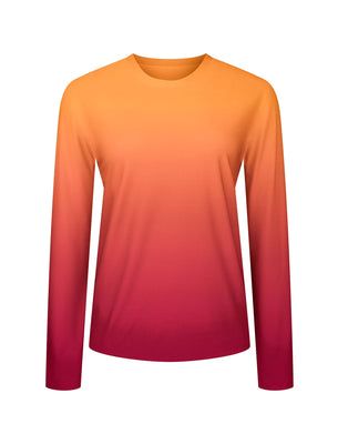 SHREDLY Women's Beyond Tech Cargo Long Sleeve : Raspberry Sol Ombre
