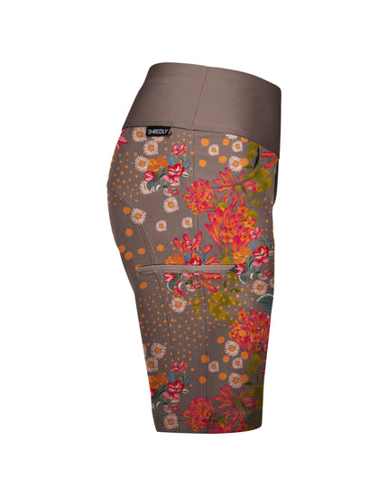 SHREDLY Women's Limitless 11" - Stretch Waistband High-Rise Short : Flora Clay