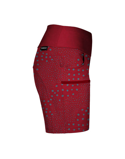 SHREDLY Women's Limitless 7" - Stretch Waistband High - Rise Short : Dottie