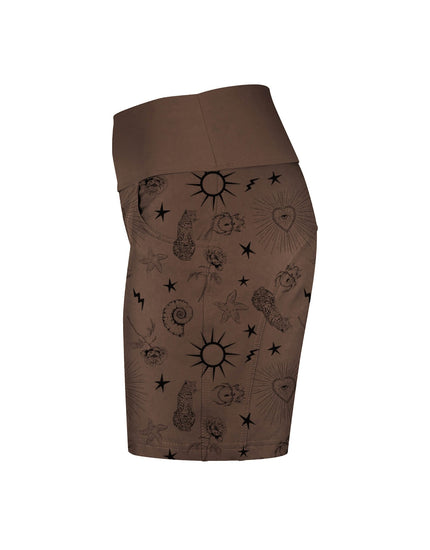 SHREDLY Women's Limitless 7" - Stretch Waistband High - Rise Short : Ink