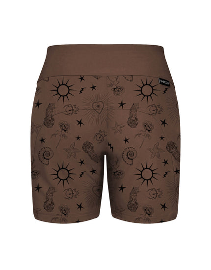 SHREDLY Women's Limitless 7" - Stretch Waistband High - Rise Short : Ink
