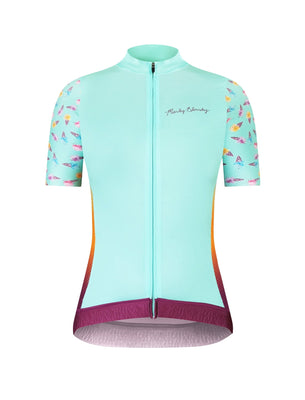 SHREDLY Women's SHREDLY x Marley Blonsky : Short Sleeve Cadence Jersey : Ice Cream Ombre