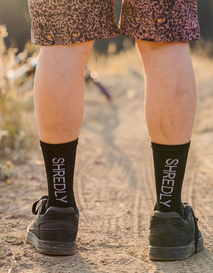 SHREDLY Women's Sock 6 : Black/Logo