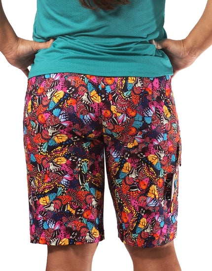 SHREDLY Women's All Time 11" - Zipper Snap Mid - Rise Short : Flutter