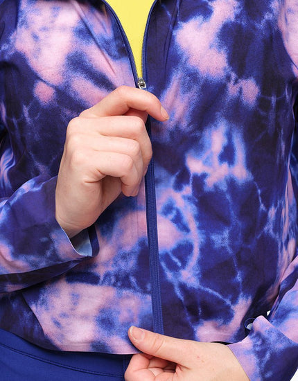 SHREDLY Women's Beyond Tech Jacket : Midnight Tie Dye