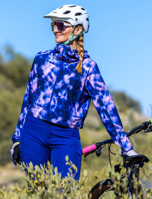SHREDLY Women's Beyond Tech Jacket : Midnight Tie Dye