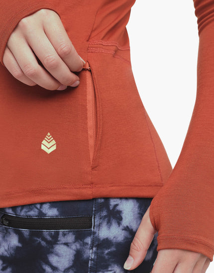 SHREDLY Women's Long Sleeve : Terracotta