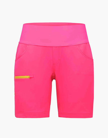SHREDLY Women's Limitless 7" - Stretch Waistband High - Rise Short : Nebula Pink