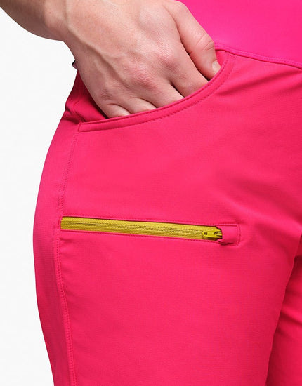 SHREDLY Women's Limitless 7" - Stretch Waistband High - Rise Short : Nebula Pink