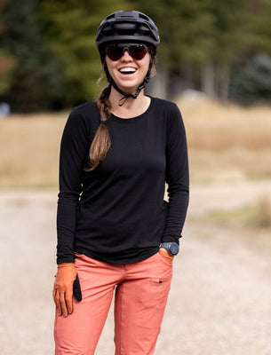SHREDLY Women's Long Sleeve : Black