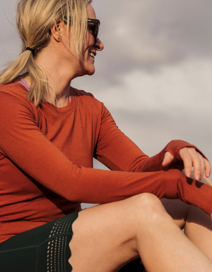 SHREDLY Women's Long Sleeve : Terracotta