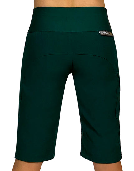 SHREDLY Women's Limitless 14" - Stretch Waistband High - Rise Short : Pine