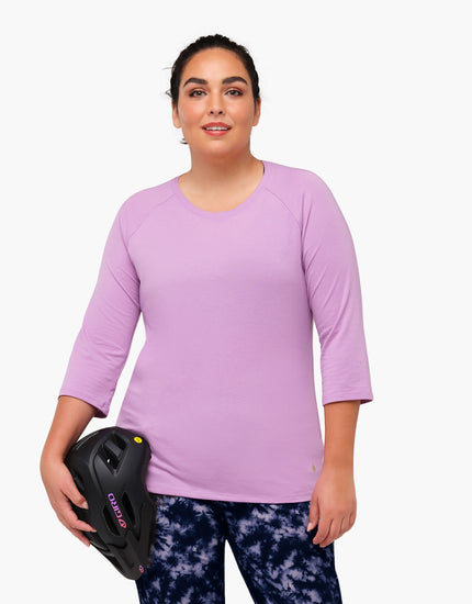 SHREDLY Women's Raglan 3/4 : Wisteria