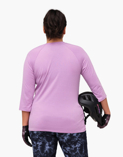SHREDLY Women's Raglan 3/4 : Wisteria