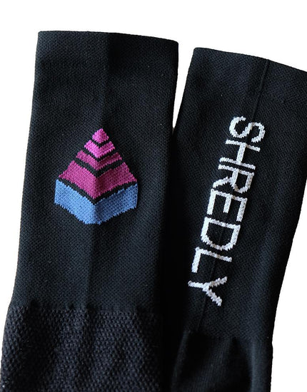 SHREDLY Women's Sock 6 : Black/Logo